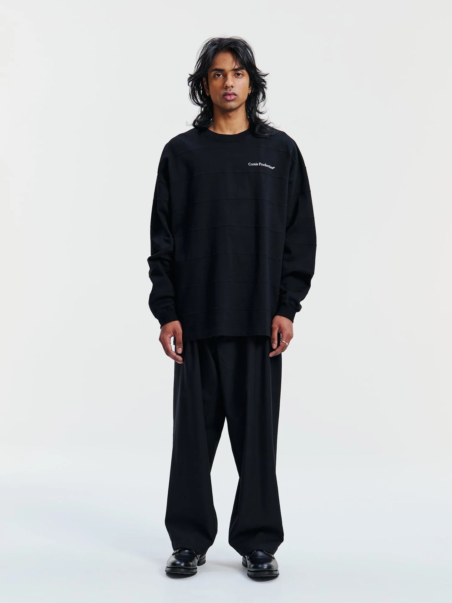 COOTIE | Plaited Jersey Paneling Border L/S Tee