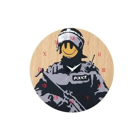 Sync. BRANDALISM / WALL CLOCK "Riot Cop" made by KARIMOKU