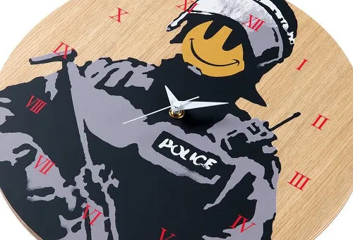 Sync. BRANDALISM / WALL CLOCK "Riot Cop" made by KARIMOKU