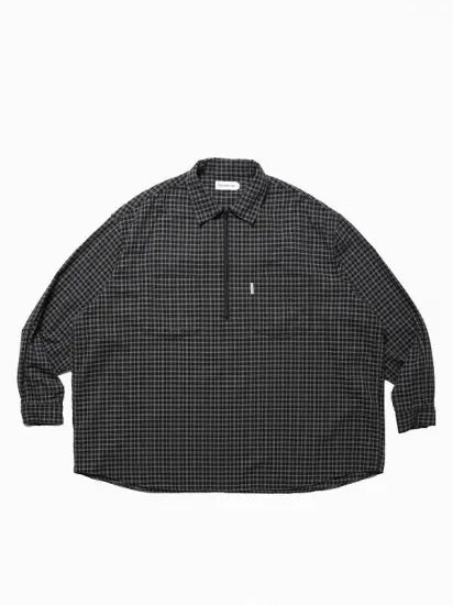 COOTIE | Amundsen Check Overized Half Zip L/S Shirts