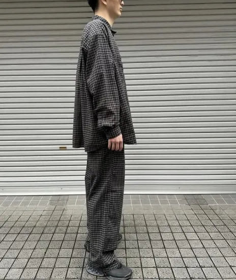 COOTIE | Amundsen Check Overized Half Zip L/S Shirts