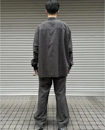 COOTIE | Amundsen Check Overized Half Zip L/S Shirts