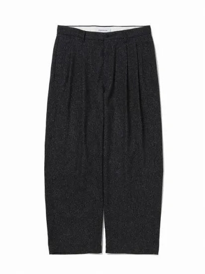 COOTIE | Silk Nep Herringbone 2 Tuck Wide Trousers