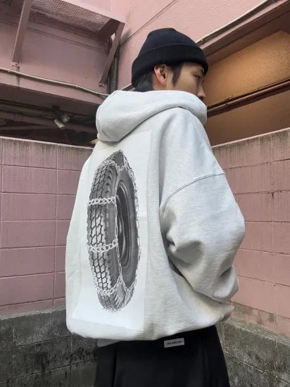 COOTIE | Print Sweat Zip Hoodie (Tire with Chains)