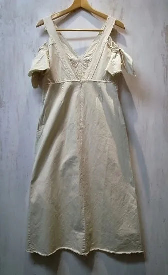 LI HUA | Open Shoulder Cut Off Dress
