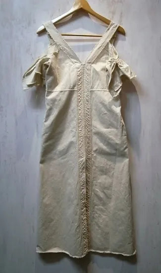 LI HUA | Open Shoulder Cut Off Dress