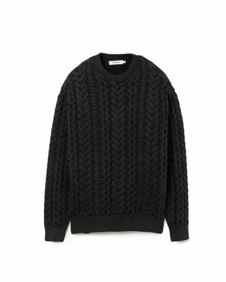 nonnative | MARINER PULLOVER ARAN SWEATER COTTON YARN