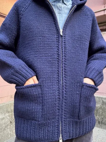 nonnative | WANDERER HAND-KNIT HOODED SWEATER WOOL YARN