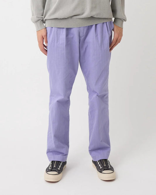 nonnative | OFFICER CHINO TROUSERS COTTON DOBBY STRIPE PIGMENT DYE