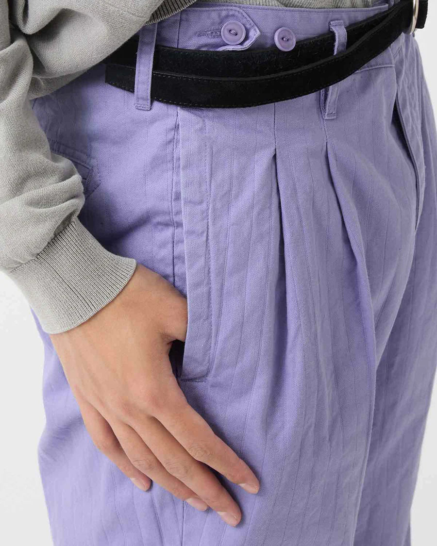 nonnative | OFFICER CHINO TROUSERS COTTON DOBBY STRIPE PIGMENT DYE
