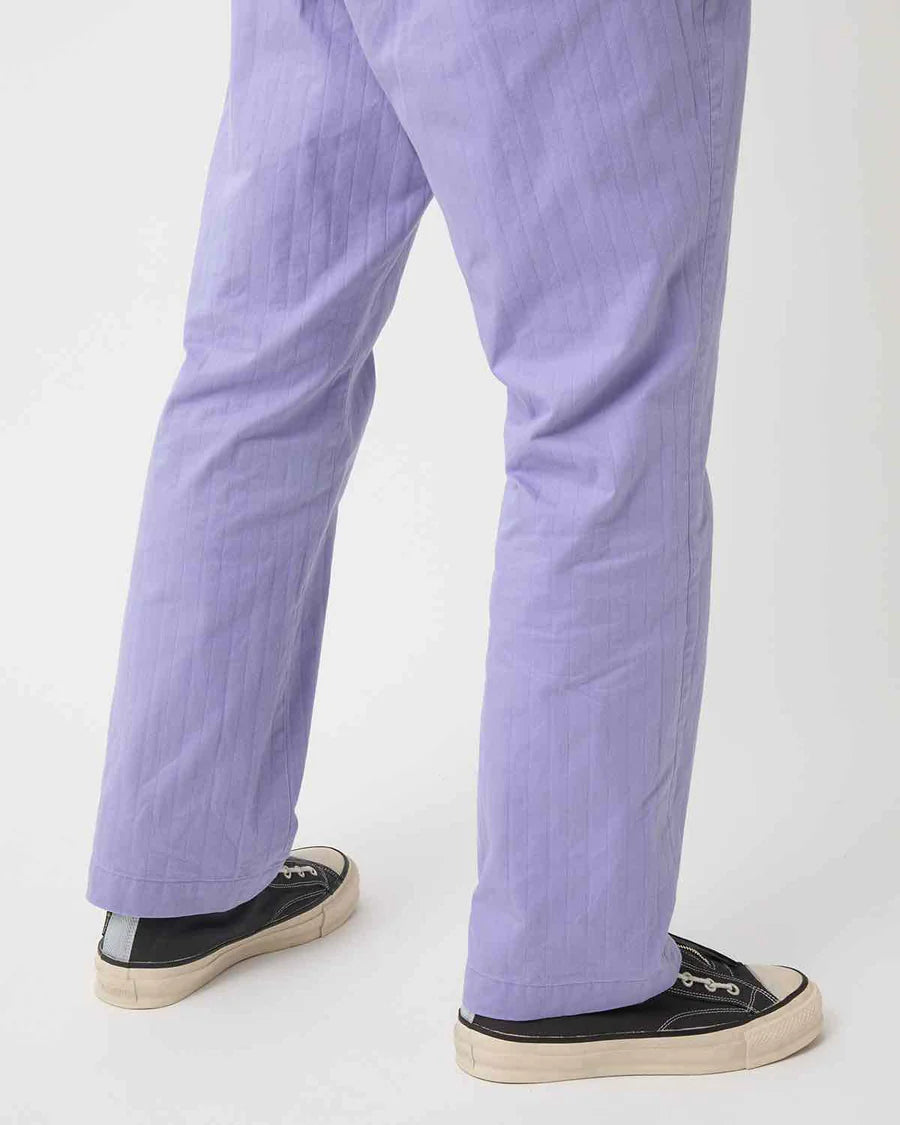 nonnative | OFFICER CHINO TROUSERS COTTON DOBBY STRIPE PIGMENT DYE